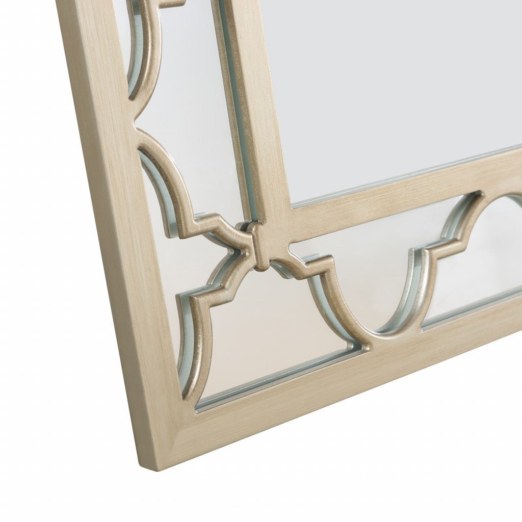 44" Champagne Metal Framed Accent Mirror - Montana Home & Kitchen Co.