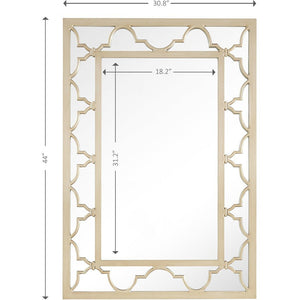 44" Champagne Metal Framed Accent Mirror - Montana Home & Kitchen Co.