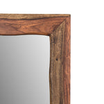 44" Dark Brown Solid Wood Framed Accent Mirror - Montana Home & Kitchen Co.