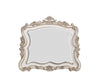 44" White Novelty Solid Wood Framed Dresser Mirror - Montana Home & Kitchen Co.