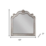 45" Antique Champagne Dresser Mirror Mounts To Dresser With Frame - Montana Home & Kitchen Co.