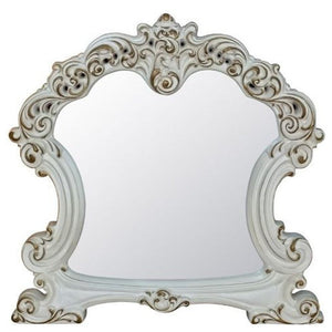 45" Antique Pearl Finish Irregular Dresser Mirror - Montana Home & Kitchen Co.