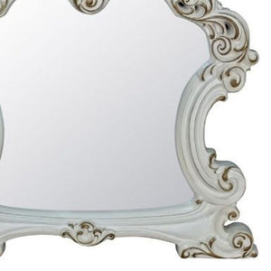 45" Antique Pearl Finish Irregular Dresser Mirror - Montana Home & Kitchen Co.