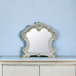 45" Antique Pearl Finish Irregular Dresser Mirror - Montana Home & Kitchen Co.