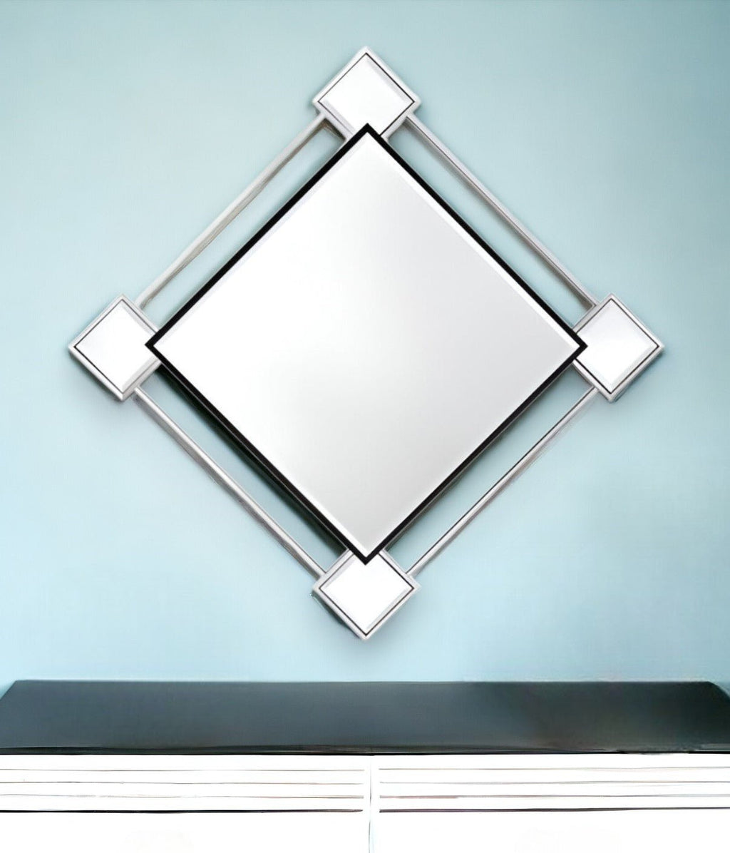 45" Mirrored & Chrome Accent Mirror - Montana Home & Kitchen Co.