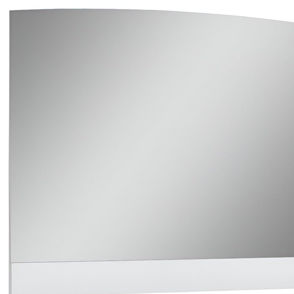 45" White Partial Frame Dresser Mirror - Montana Home & Kitchen Co.