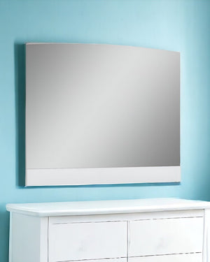 45" White Partial Frame Dresser Mirror - Montana Home & Kitchen Co.