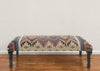 47" Brown Red and Natural Black Leg Southwest Upholstered Bench - Montana Home & Kitchen Co.