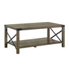 47" Oak Coffee Table With Shelf - Montana Home & Kitchen Co.