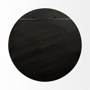 47" Round Black Metal Frame Wall Mirror - Montana Home & Kitchen Co.