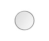 47" Round Black Metal Frame Wall Mirror - Montana Home & Kitchen Co.