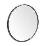 47" Round Black Metal Frame Wall Mirror - Montana Home & Kitchen Co.