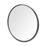 47" Round Black Metal Frame Wall Mirror - Montana Home & Kitchen Co.