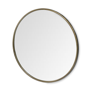 47" Round Gold Metal Frame Wall Mirror - Montana Home & Kitchen Co.