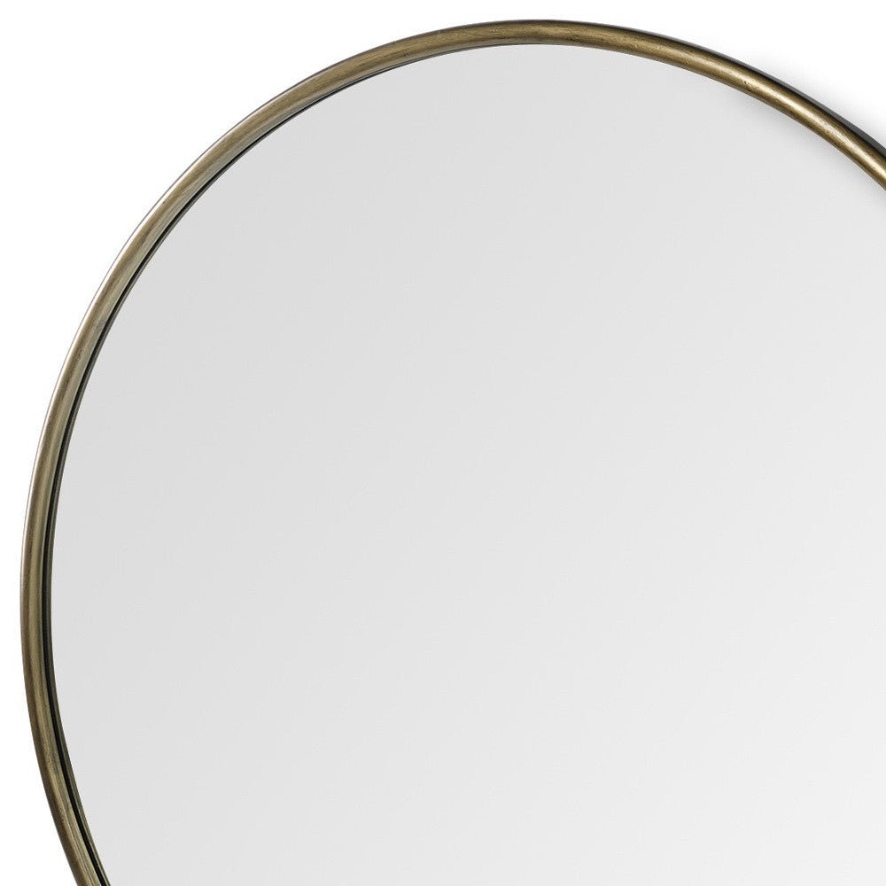 47" Round Gold Metal Frame Wall Mirror - Montana Home & Kitchen Co.