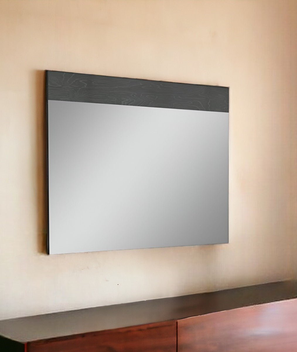 48" Gray Accent Framed Mirror - Montana Home & Kitchen Co.