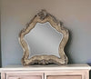 48" Vintage Oak Irregular Framed Mirror - Montana Home & Kitchen Co.