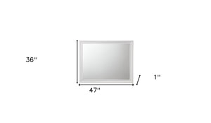 36" White Dresser Mirror