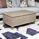 49" Natural Solid Wood Distressed Lift Top Coffee Table - Montana Home & Kitchen Co.