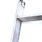 49" Whitewash Rustic Four Step Wood Ladder Shelf - Montana Home & Kitchen Co.