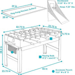 5 - in - 1 Multi - Game Table 45 - Inch - Billiards, Push Hockey, Foosball, Ping Pong, and Basketball - Weathered Gray - Montana Home & Kitchen Co.