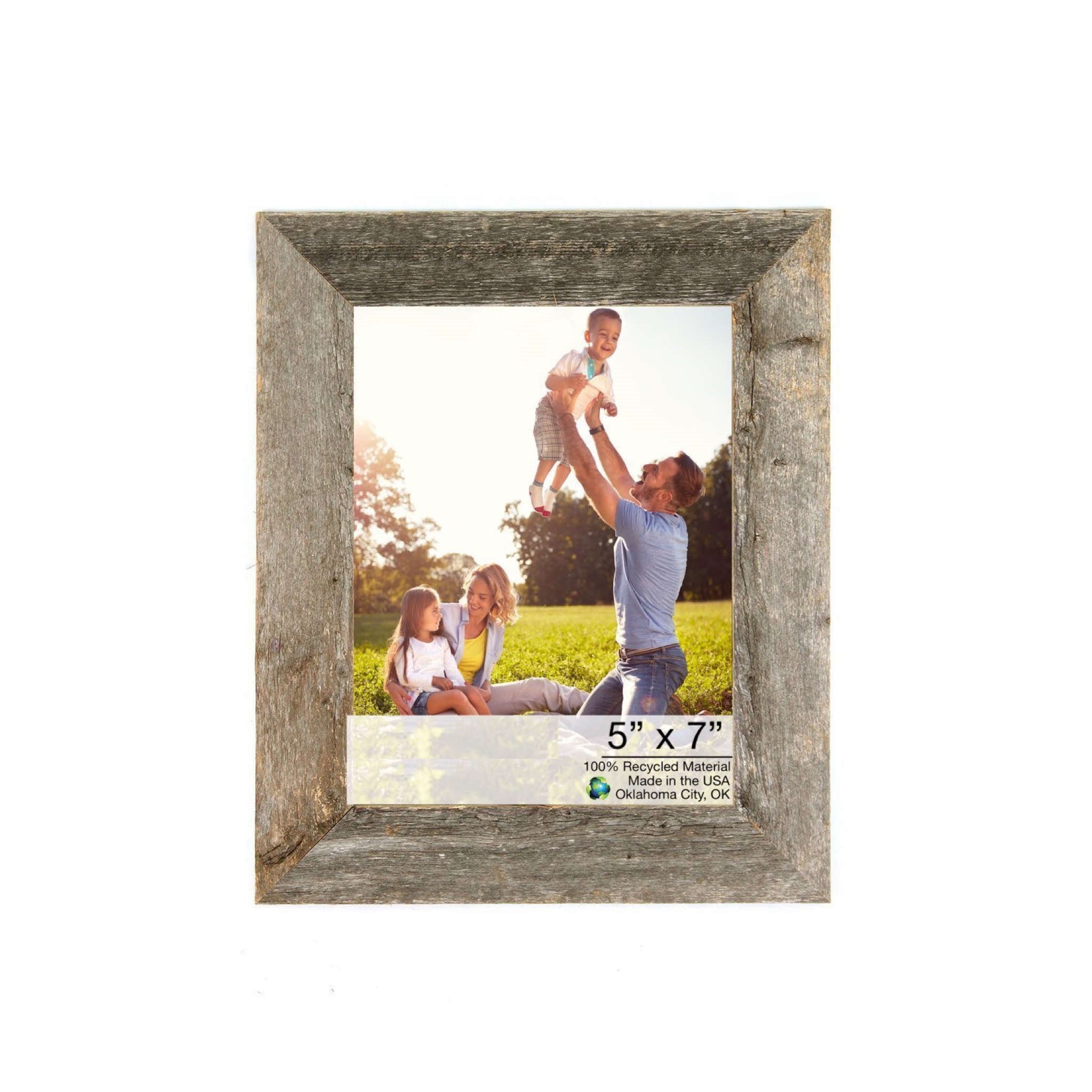 5" X 7" Natural Weathered Gray Picture Frame - Montana Home & Kitchen Co.