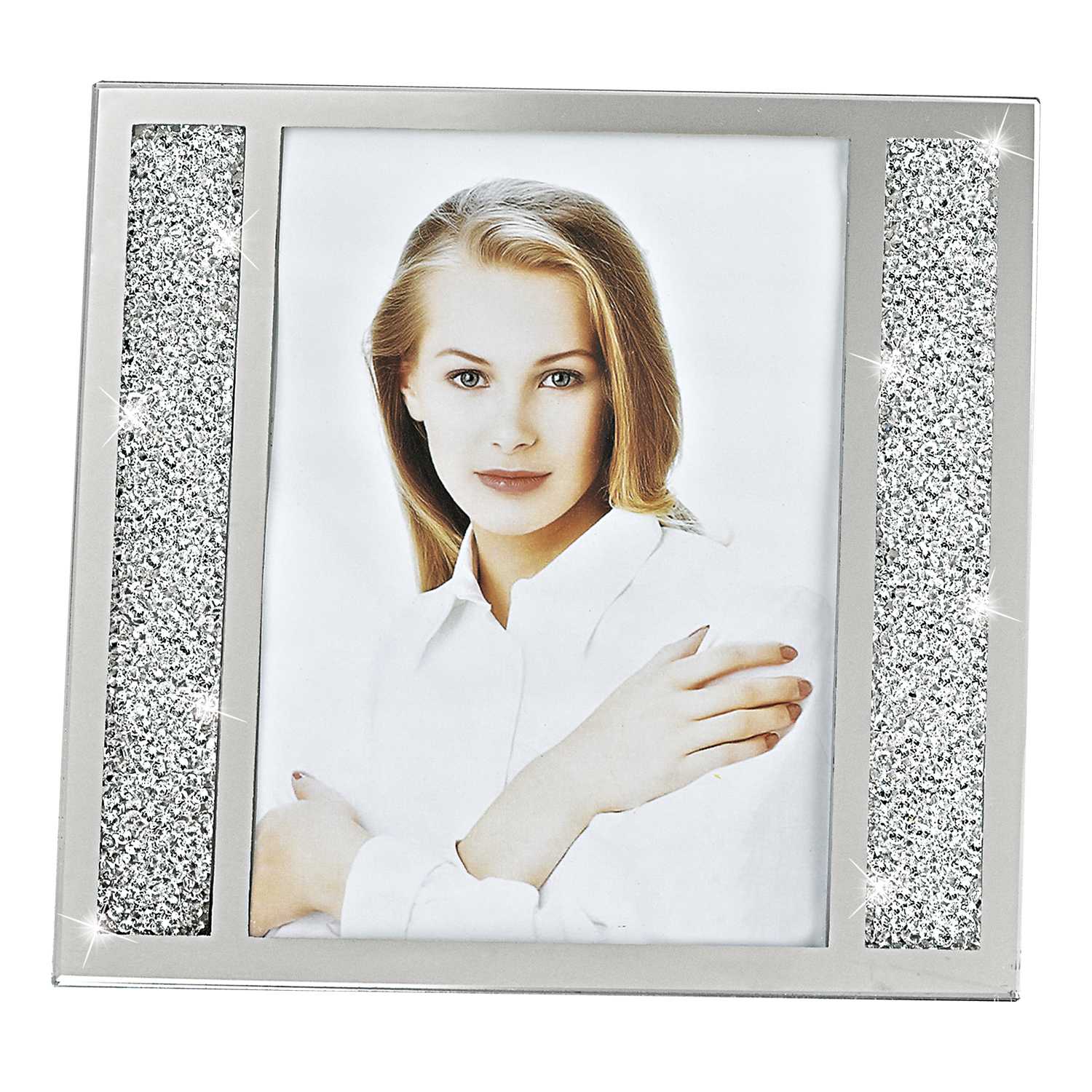 5 X 7 Silver Crystalized Picture Frame - Montana Home & Kitchen Co.