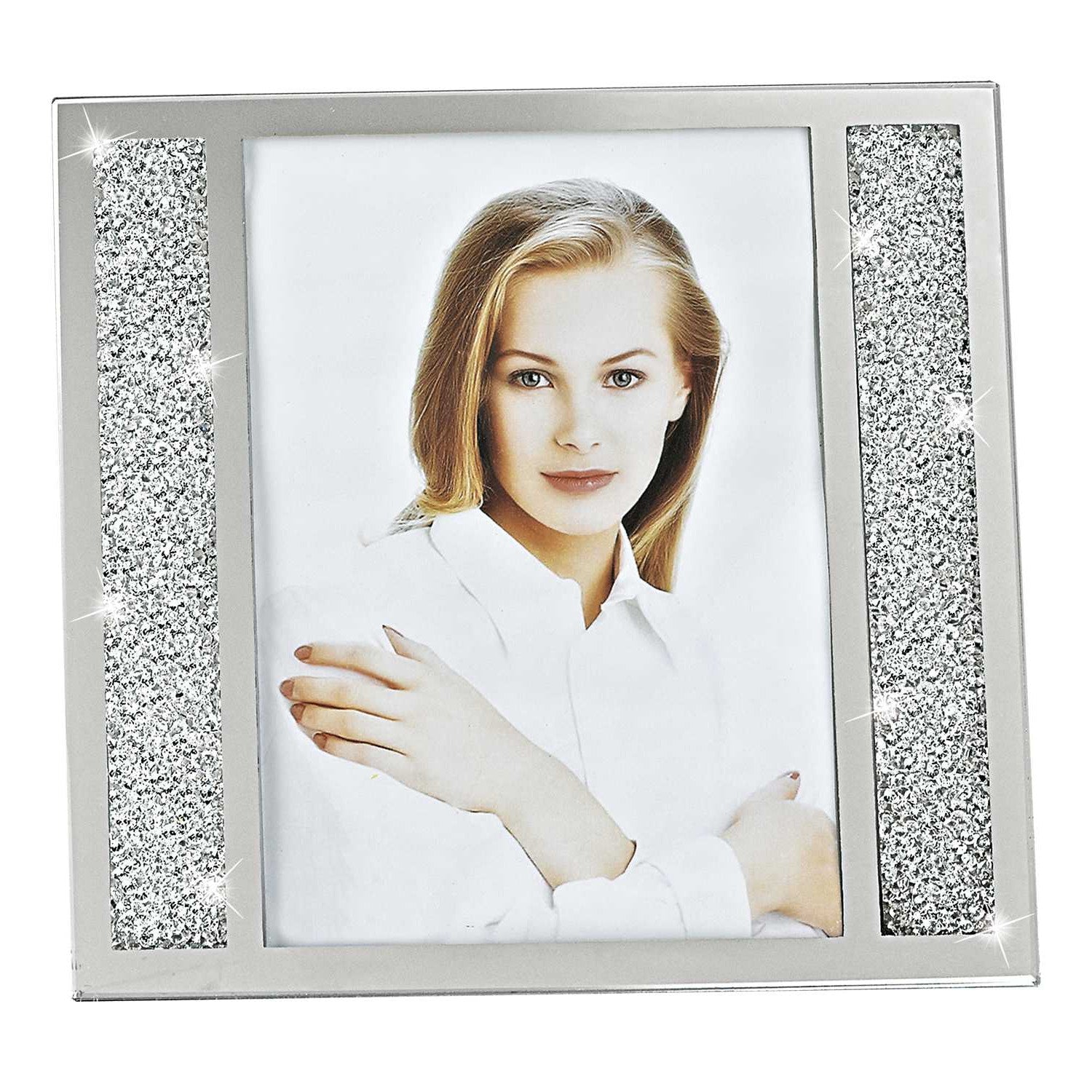 5 X 7 Silver Crystalized Picture Frame - Montana Home & Kitchen Co.