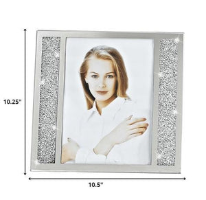 5 X 7 Silver Crystalized Picture Frame - Montana Home & Kitchen Co.