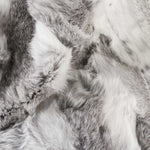 50" X 60" Gray Rabbit Fur Throw Blanket - Montana Home & Kitchen Co.