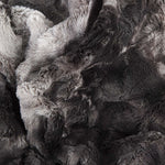 50" X 70" Dark Gray and Ivory Faux Fur Plush Throw Blanket - Montana Home & Kitchen Co.