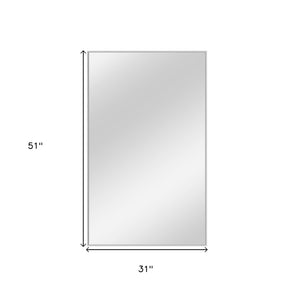 51" Silver Metal Framed Accent Mirror - Montana Home & Kitchen Co.