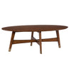 52" Brown Solid Wood With Iron Coffee Table - Montana Home & Kitchen Co.