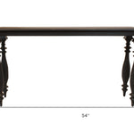 54" Black Solid Wood Distressed Console Table - Montana Home & Kitchen Co.