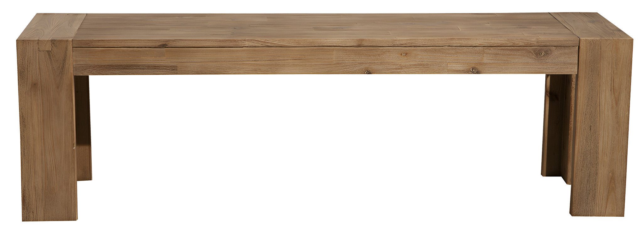 58" Natural Distressed Solid Wood Dining Bench - Montana Home & Kitchen Co.