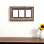 5X7 Natural Weathered Grey Three Photo Picture Frame - Montana Home & Kitchen Co.