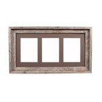 5X7 Natural Weathered Grey Three Photo Picture Frame - Montana Home & Kitchen Co.