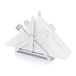 6" Aluminum Cutlery Design Free Standing Napkin Holder - Montana Home & Kitchen Co.