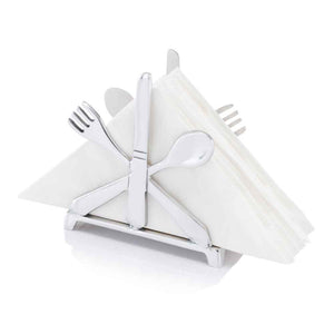 6" Aluminum Cutlery Design Free Standing Napkin Holder - Montana Home & Kitchen Co.