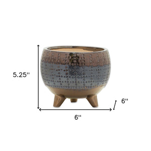 6" Blue Clay Round Pot Planter - Montana Home & Kitchen Co.