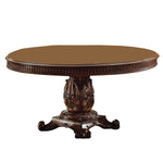 60" Brown Solid Wood Pedestal Base Dining Table - Montana Home & Kitchen Co.