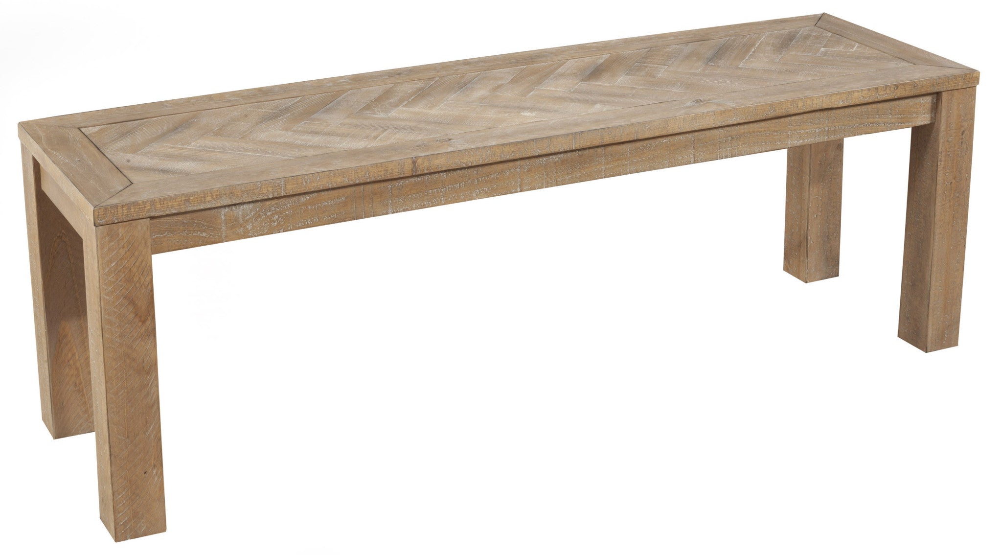 60" Natural Distressed Solid Wood Dining Bench - Montana Home & Kitchen Co.