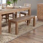 60" Natural Distressed Solid Wood Dining Bench - Montana Home & Kitchen Co.