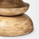 60" Natural Rounded Solid Wood Pedestal Base Dining Table - Montana Home & Kitchen Co.