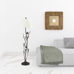 60" Rusted Traditional Shaped Floor Lamp With Brown Empire Shade - Montana Home & Kitchen Co.