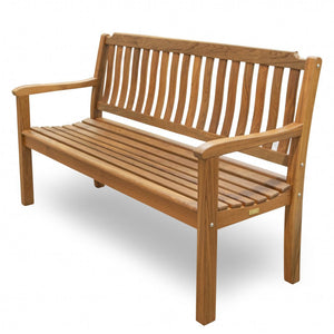 60" Teak Solid Wood Garden Bench - Montana Home & Kitchen Co.