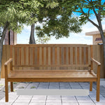 60" Teak Solid Wood Garden Bench - Montana Home & Kitchen Co.