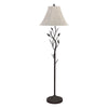 62" Grey Traditional Shaped Floor Lamp With Brown Bell Shade - Montana Home & Kitchen Co.