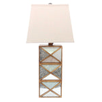 6.25 X 6.75 X 27.5 Gold Modern Illusionary Mirrored Base - Table Lamp - Montana Home & Kitchen Co.