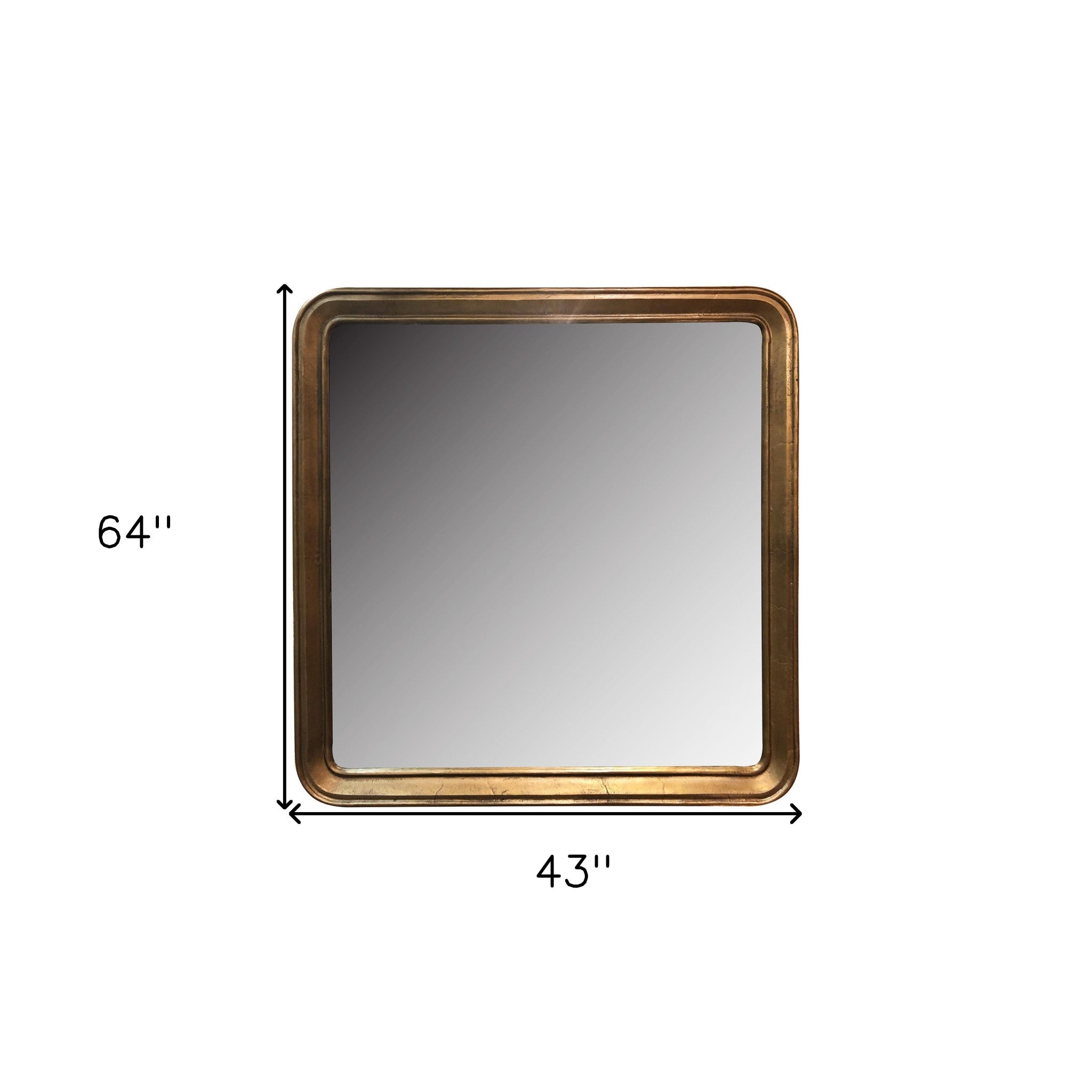 64" Gold Framed Accent Mirror - Montana Home & Kitchen Co.